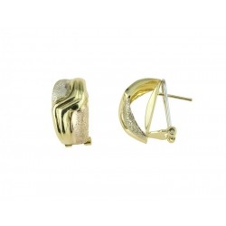 Earrings with clip and pin polished and satin O2042BGR