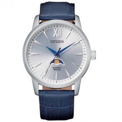 Montre pour homme Citizen Moonphase à cadran argenté et quartz AK5000-03A