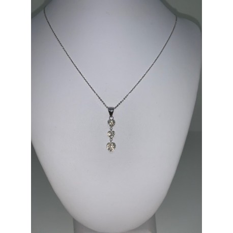 chain white gold 18 kt and cubic zirconia