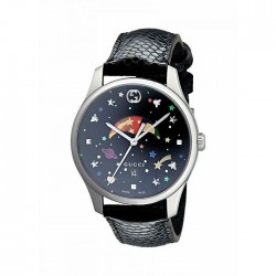 Montre femme Gucci YA1264045 en cuir noir