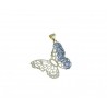 Slotted butterfly pendant with cubic zirconia C1328G