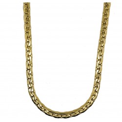 collier maille cobra brillant et plat de 50 cm de long