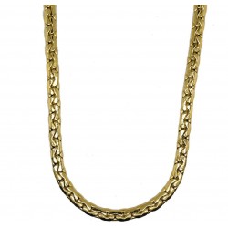 glänzende und flache Cobra-Mesh-Halskette 50 cm lang