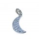 Half moon pendant with cubic zirconia pave C1401B