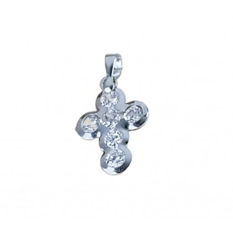 Cross pendant with cubic zirconia C1334B