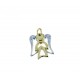 Pierced angel pendant with cubic zirconia C1419BG