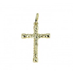 Boxed cross pendant worked with Christ C1550G