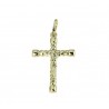 Pendentif croix en coffret travaillé avec le Christ C1550G