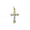 Cross pendant printed with christ C1552BG