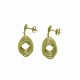 Shiny and hammered pendant earrings O3186G