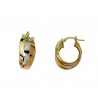 Triple barrel hoops earrings O3210BGR