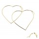 Smooth cane heart earrings O3003G