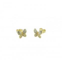 Butterfly earrings with cubic zirconia pave O2132G