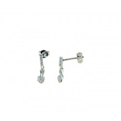 Boucles d'oreilles chaussons zircons O2124B