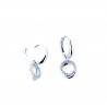 Double circle pendant earrings O2917B