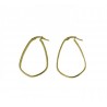 Smooth flat barrel drop earrings O3251G