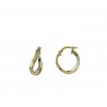 Double barrel hoop earrings O3206BG