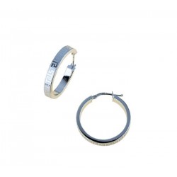 Circles earrings with Greek O2652B