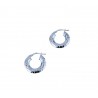 Boucles d'oreilles créoles facettes O2644B
