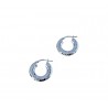 Faceted hoops earrings O2643B