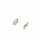 Wide band hoop earrings with glittery outer edge O2264BG
