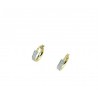 Wide band hoop earrings with glittery outer edge O2264BG