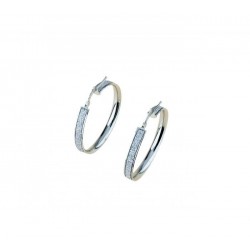 Hoop earrings with glitter band O2269B