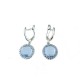 Boucles d'oreilles avec pendentif pierre bleu clair O2842B