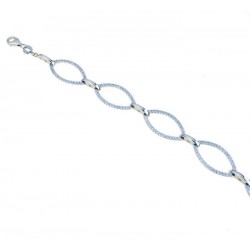 Bracelet with cubic zirconia pave BR1032B