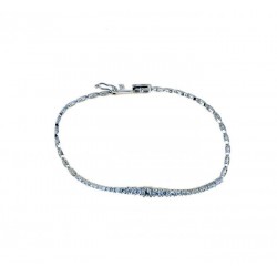 Chain bracelet with graduated cubic zirconia pave BR1159B