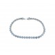 Chain bracelet with cubic zirconia pave BR1158B