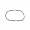Chain bracelet with cubic zirconia pave BR1158B