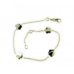 Bracciale con fiori a piastra ondulati BR2958G