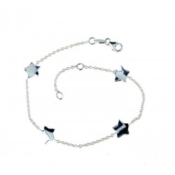 Bracciale con stelle a piastra ondulate BR2957B