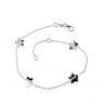 Bracelet with wavy plate stars BR2957B