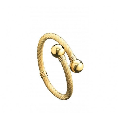 bracelet rigide avec finition moletée et sphères contrastées brillantes BR3071G