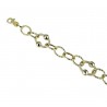 bracelet chaîne à maillons ovales moletés et brillants avec sphères facettées BR927G