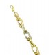 twisted chain bracelet with shiny and knurled oval links BR933GBR