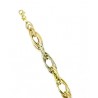 twisted chain bracelet with shiny and knurled oval links BR933GBR