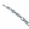 bracciale catena con maglie lucide e con finitura godronata alternate BR923B