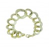 graduated chain bracelet with polished links BR946G