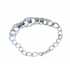 Bracciale catena a scalare con maglie lucide lavorate BR951B