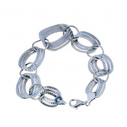 graduated chain bracelet with polished links BR952B