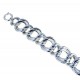 Rolled chain bracelet with shiny links BR968B