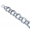 Rolled chain bracelet with shiny links BR968B