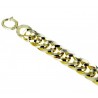 bracelet chaîne emboîtée à maillons ovales et torsadés brillants et travaillés BR972G