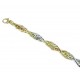 Bracciale catena con maglie lucide e godronate ritorte BR976BGR