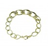 Gradient chain bracelet with shiny and worked oval links BR984G