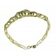 Gradient chain bracelet with shiny and worked oval links BR983G