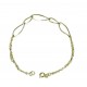 graduated chain bracelet with shiny twisted oval links BR977G